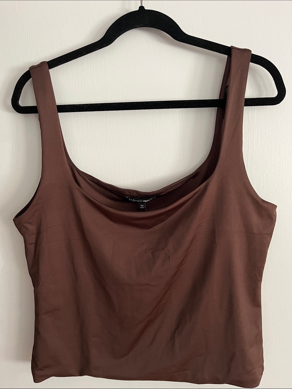 Fashion Nova Brown Scoop Neck Tank